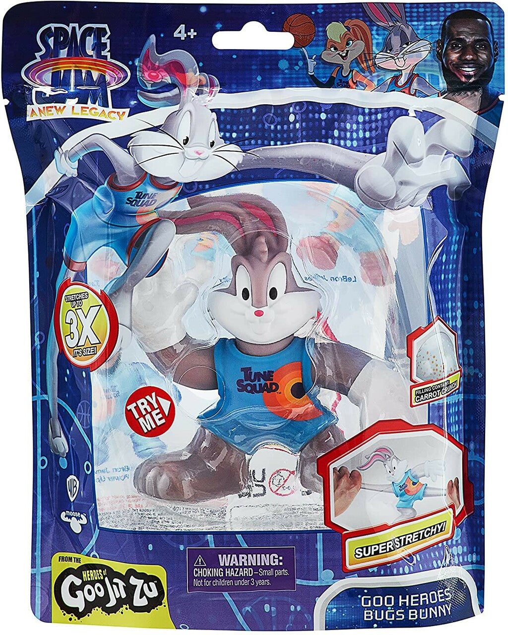 Space Jam: A New Legacy - Super Stretchy Hero Goo Jit Zu - Bugs Bunny - Toyworld Frankston