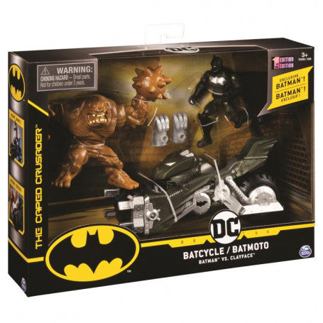 BATMAN BATCYCLE WITH TWO 4IN FIGURES - Toyworld Frankston