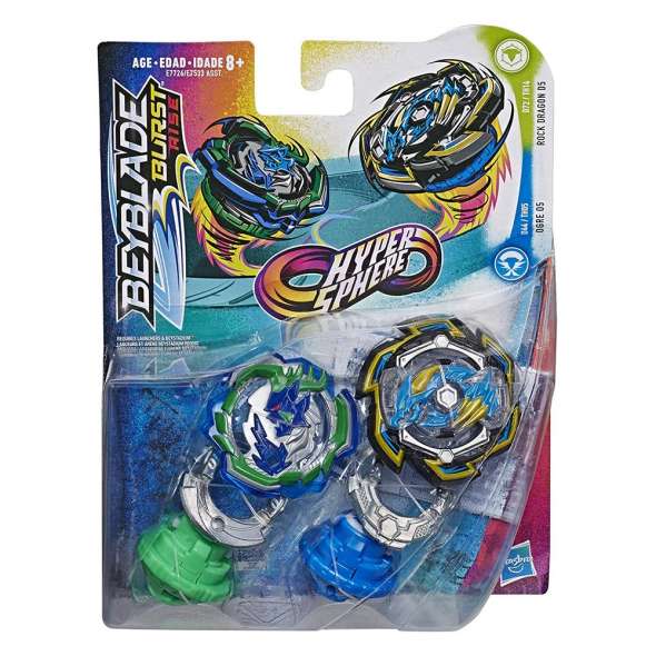 BEYBLADE HYPERSPHERE DUAL PACK  HS ROCK DRAGON D5 AND OGRE O5 - Toyworld Frankston