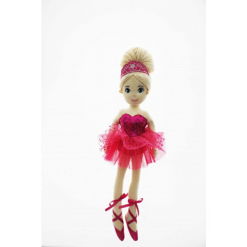 COTTON CANDY 45CM POSIE PINK SEQUIN BALLERINA - Toyworld Frankston