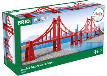 BRIO BRIDGE - DOUBLE SUSPENSION BRIDGE - 5 PIECES - Toyworld Frankston