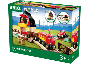 BRIO SET - FARM RAILWAY SET - 20 PIECES - Toyworld Frankston