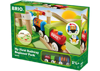 BRIO MY FIRST - MY FIRST RAILWAY BEGINNER PACK - 18 PIECES - Toyworld Frankston