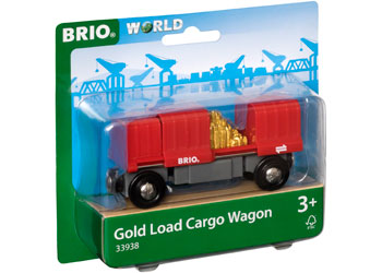 BRIO Vehicle Gold Load Cargo Wagon 2 pieces - Toyworld Frankston