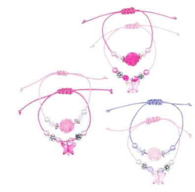 ROSE AND BUTTERFLY PEARL BRACELET - Toyworld Frankston