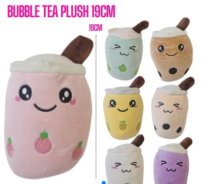 BUBBLE TEA PLUSH 19 CM ASSORTED - Toyworld Frankston