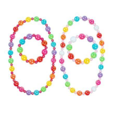 PINK POPPY CARNIVAL BALLOON NECKLACE AND BRACELET SET - Toyworld Frankston