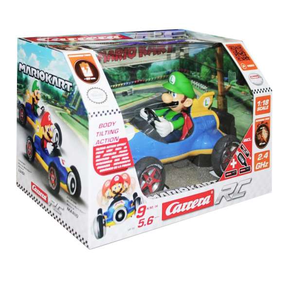 1:18 CARRERA RADIO CONTROL MARIO KART MACH 8 LUIGI