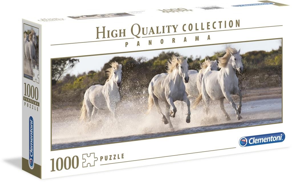 CLEMENTONI RUNNING HORSES PANORAMA 1000 PC - Toyworld Frankston