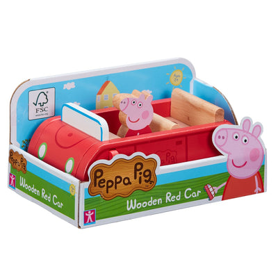 PEPPAS WOOD PLAY FAMILY CAR AND FIGURE - Toyworld Frankston