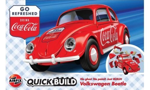 AIRFIX QUICKBUILD COCA COLA VW BEETLE - Toyworld Frankston