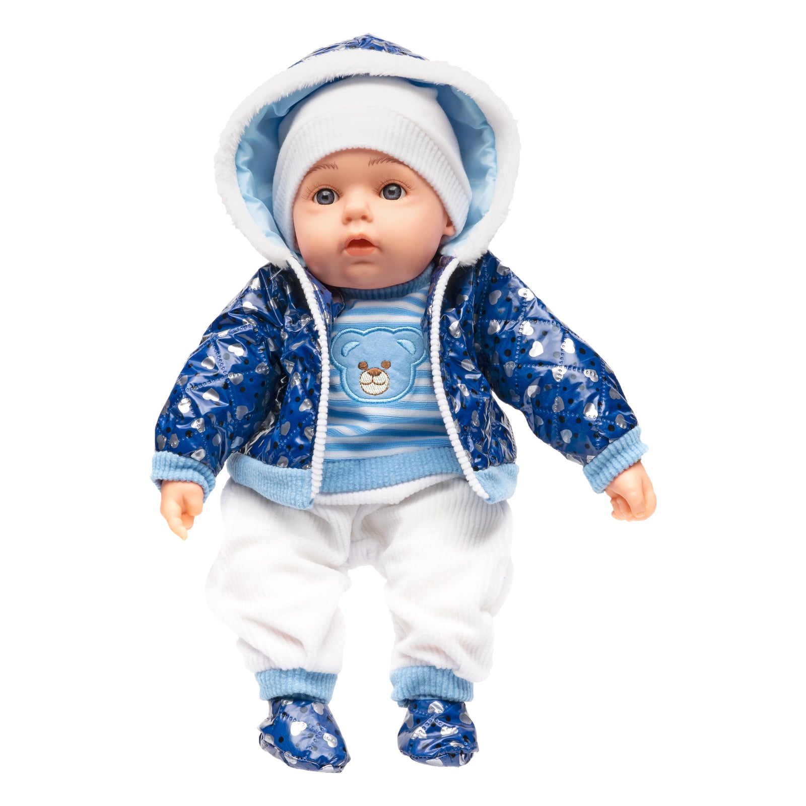 BABY DOLL DARK BLUE BLAKE WITH COAT - Toyworld Frankston