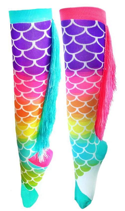 MADMIA MERMAID KNEE HIGH SOCKS WITH FRINGE TODDLER SIZE - Toyworld Frankston