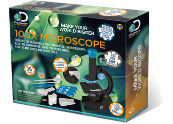 DISCOVERY ADVENTURES - 100X MICROSCOPE - 36PC - Toyworld Frankston
