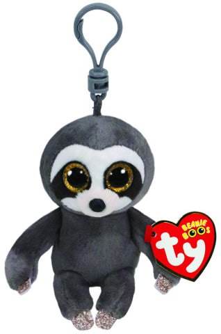 BEANIE BOO DANGLER GREY SLOTH CLIP | Toyworld Frankston | Toyworld Frankston