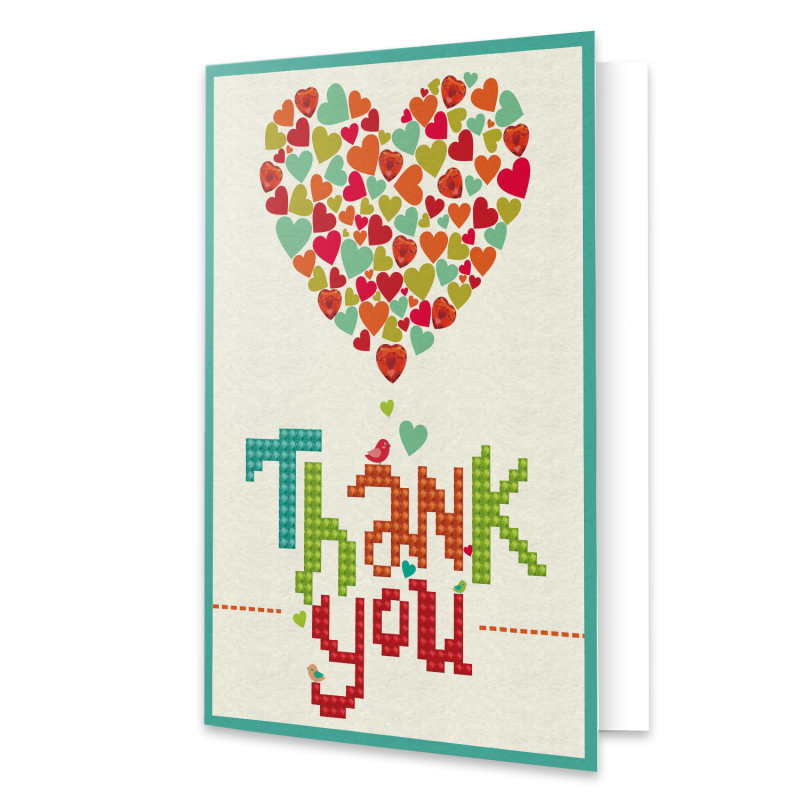DIAMOND DOTZ - THANK YOU HEART GREETING CARD - Toyworld Frankston