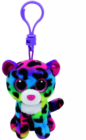 BEANIE BOO DOTTY MULTICOLOURED LEOPARD CLIP | TY BEANIES | Toyworld Frankston