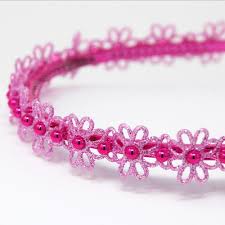 PINK POPPY GLITTER FLOWER HEADBAND - Toyworld Frankston
