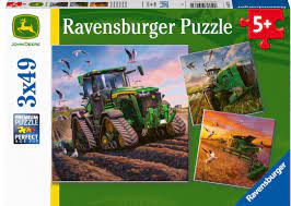 RAVENSBURGER SEASONS OF JOHN DEERE 3X49PC PUZZLES - Toyworld Frankston