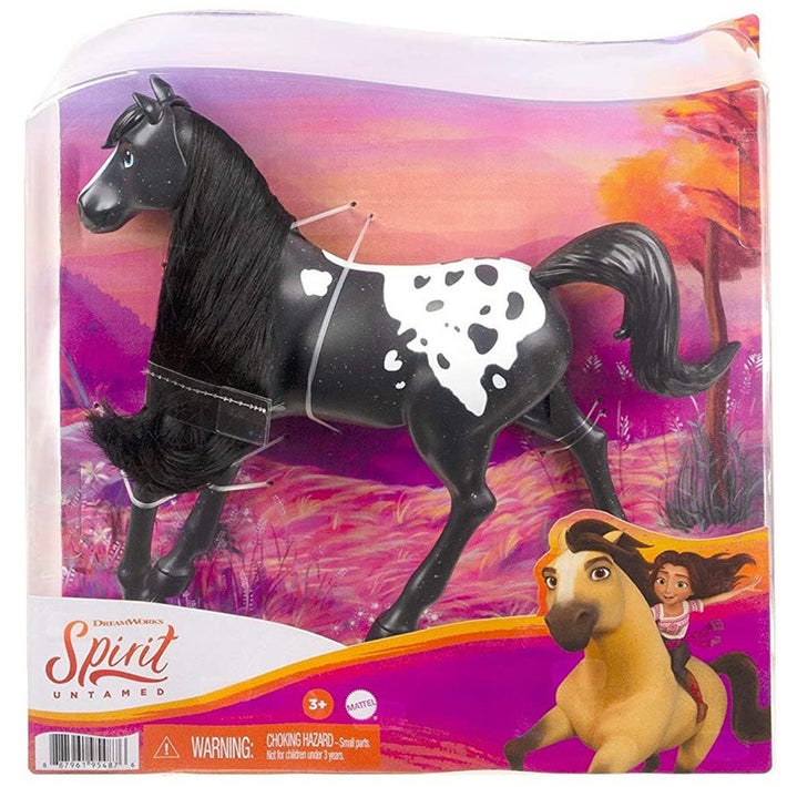 Spirit Untamed Black Pinto Herd Horse Figure - Toyworld Frankston