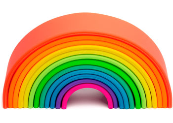 DENA TOYS - RAINBOW NEON TEETHERS 12 PC - Toyworld Frankston