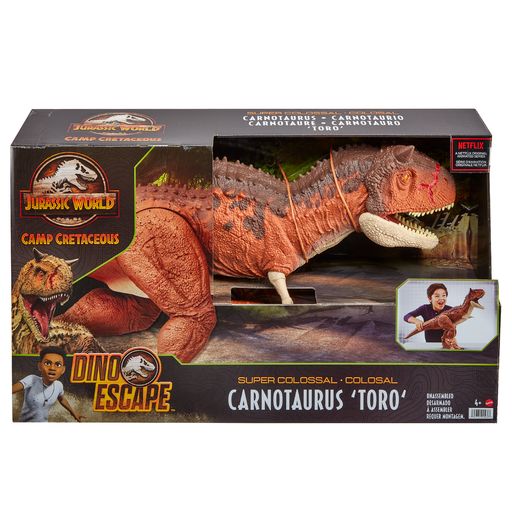 JURASSIC WORLD CAMP CRETACEOUS SUPER COLOSSAL CARNOTAURUS - Toyworld Frankston