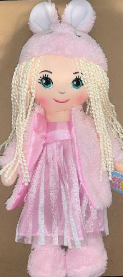 DOLL ELLA PINK DRESS BUNNY - Toyworld Frankston