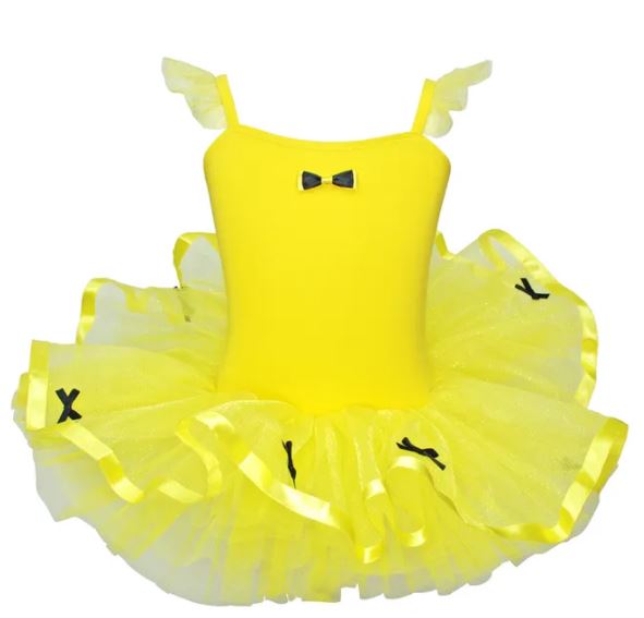 EMMYS BALLET BOWS TUTU SIZE 3/4 YELLOW - Toyworld Frankston