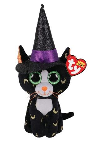BEANIE BOO REGULAR HALLOWEEN CAT WITH HAT - Toyworld Frankston