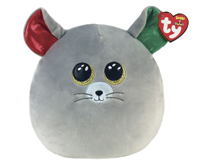 SQUISH A BOO CHIPPER MOUSE GREY - 10 INCH - Toyworld Frankston