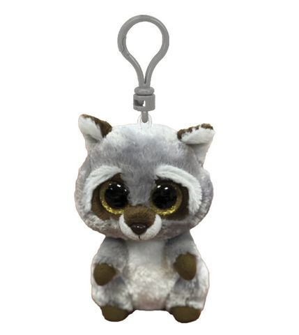 TY BEANIE BOO OAKIE RACCOON GRAY CLIP - Toyworld Frankston