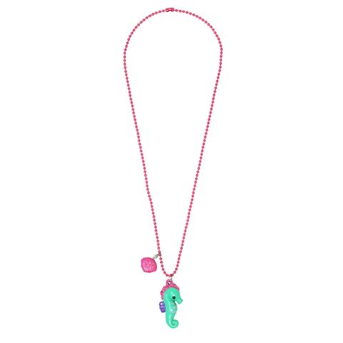 GLITTER SEAHORSE BALL CHAIN NECKLACE - Toyworld Frankston