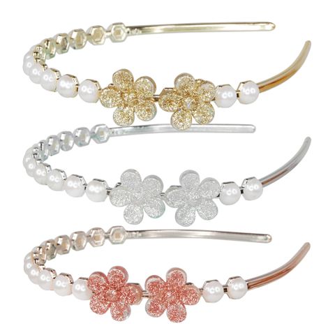 PINK POPPY PEARL AND FLOWER HEADBAND - Toyworld Frankston