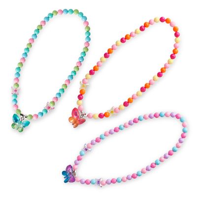 PINK POPPY OMBRE BUTTERFLY NECKLACE - Toyworld Frankston