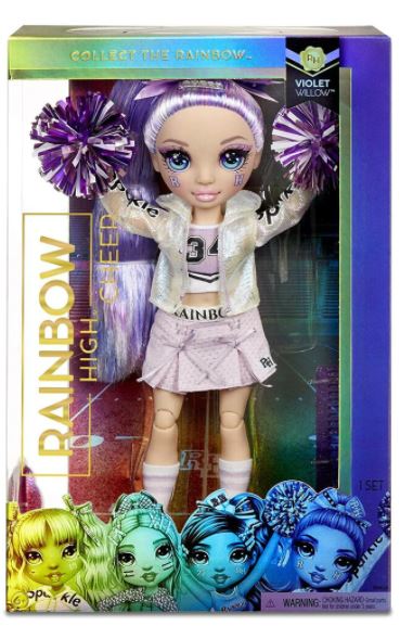 RAINBOW HIGH CHEER DOLLS ASSORTMENT 2 VIOLET WILLOW - Toyworld Frankston