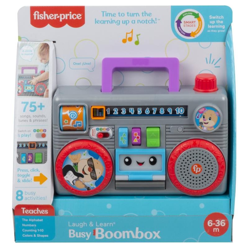 FISHER-PRICE BUSY BOOMBOX LAUGH & LEARN - Toyworld Frankston
