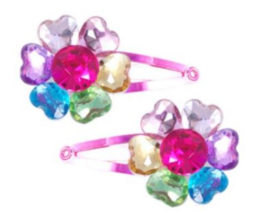PINK POPPY FLOWER GEM HAIRCLIPS - Toyworld Frankston