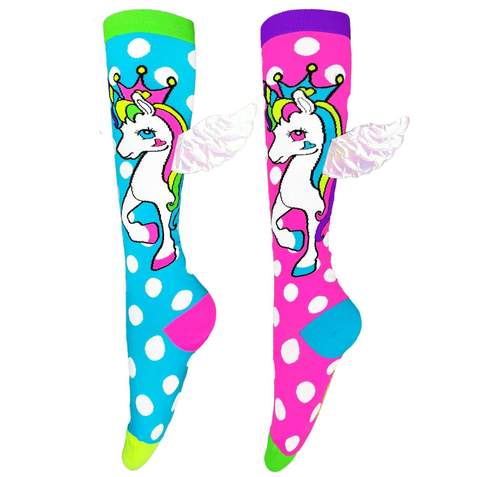 MADMIA FLYING UNICORN W/ WINGS KNEE HIGH SOCKS TODDLER 3-5 - Toyworld Frankston