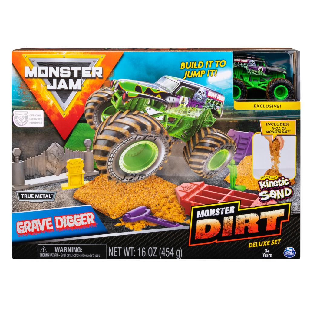 MONSTER JAM MONSTER DIRT DELUXE SET - GRAVE DIGGER - Toyworld Frankston