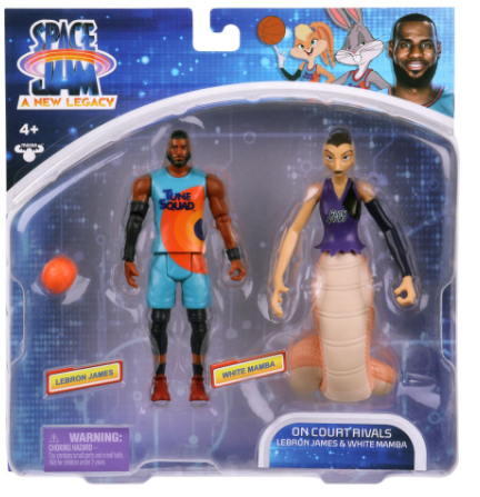 Space Jam: A New Legacy - On Court Rivals 2pk - Lebron James & White Mamba - Toyworld Frankston