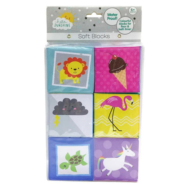 HELLO SUNSHINE SOFT BATH BLOCKS 6 PACK