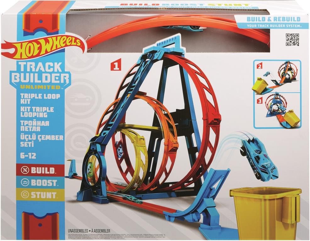 HOT WHEELS TRACK BUILDER ULTIMATE TRIPLE LOOP - Toyworld Frankston