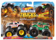 HW MONSTER TRUCKS 1:64 DEMO DOUBLES 2-PK AST - Toyworld Frankston