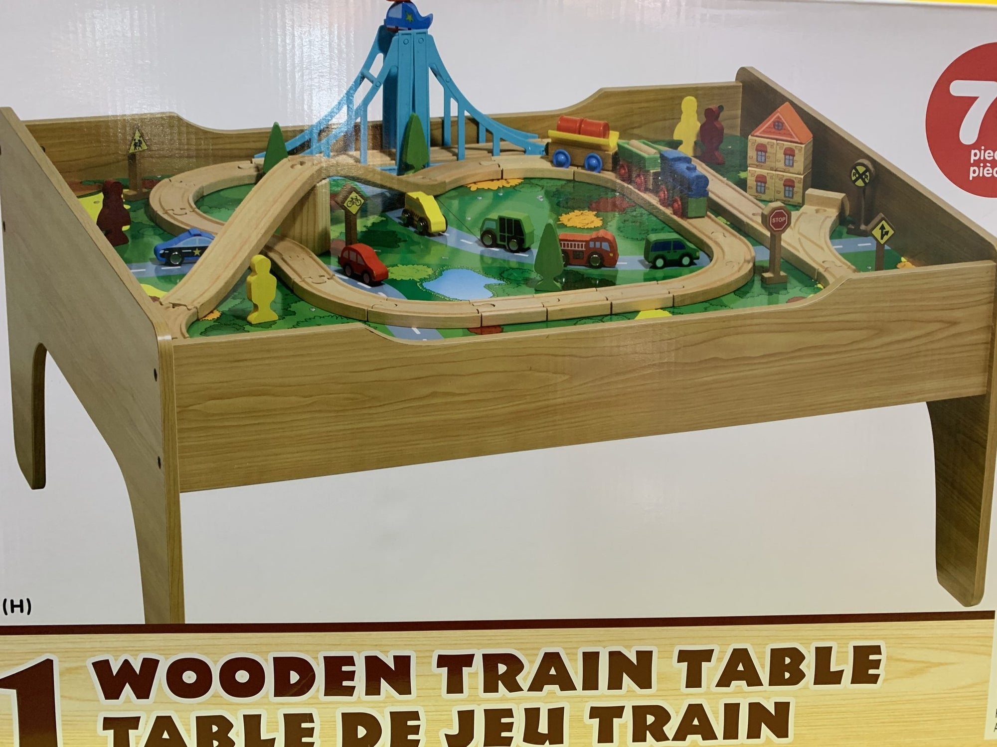 Toyworld Train Model 2 IN 1 WOODEN TRAIN TABLE