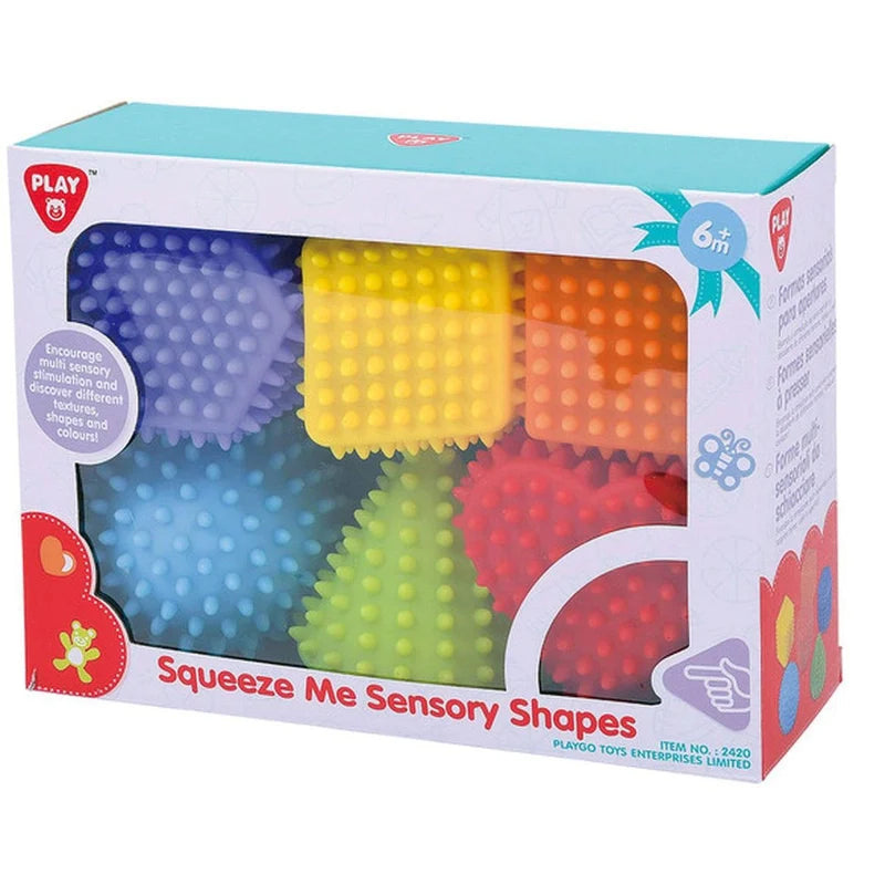 PLAYGO SQUEEZE ME SENSORY SHAPES 6PCS - Toyworld Frankston