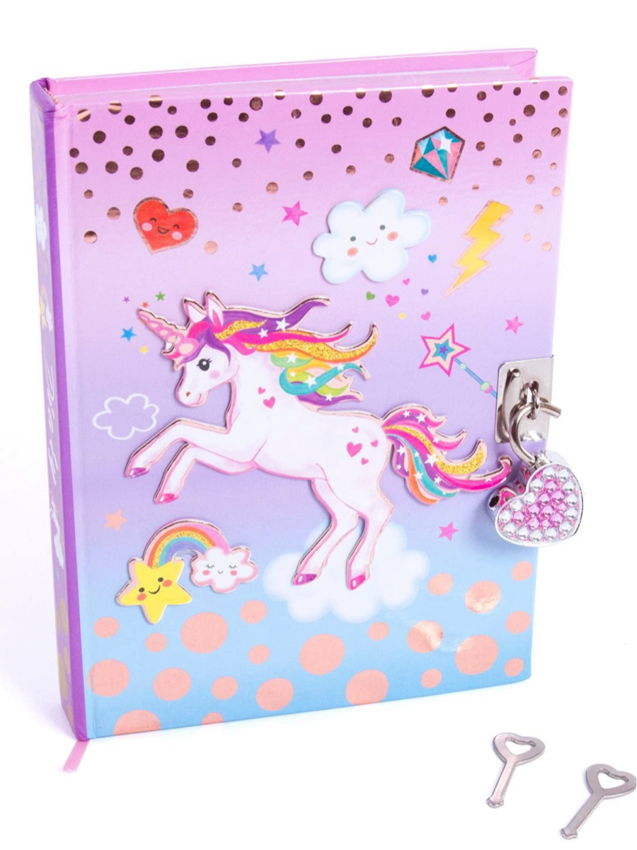 DIARY WITH LOCK UNICORN - Toyworld Frankston