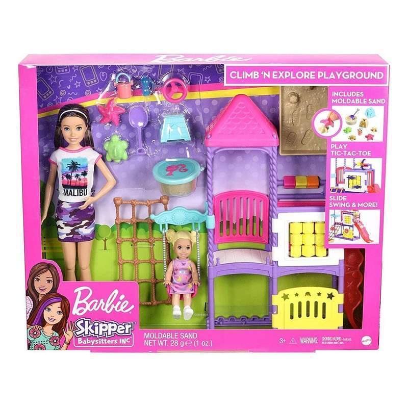 BARBIE FAMILY BABYSITTER PLAYGROUND - Toyworld Frankston