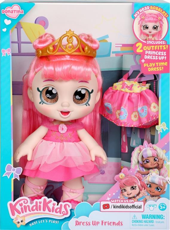 KINDI KIDS S3 DRESS UP DOLL SINGLE PACK - DONATINA - Toyworld Frankston
