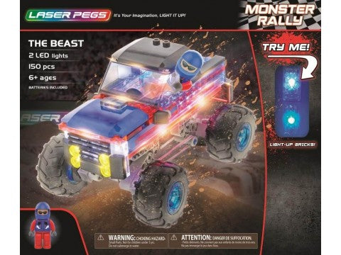 LASER PEGS MONSTER RALLY THE BEAST - Toyworld Frankston