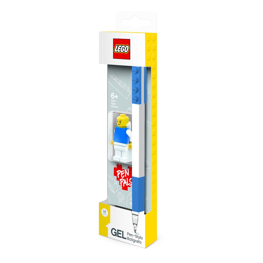 LEGO 2.0 BLUE GEL PEN WITH MINIFIGURE - Toyworld Frankston